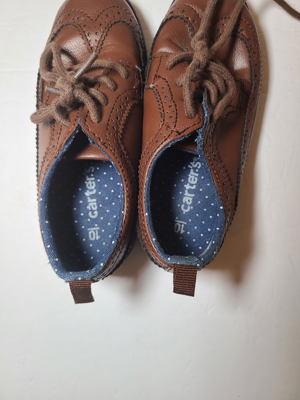 Carter's Brown Boys' Brogue Lace-Up Dress Shoes